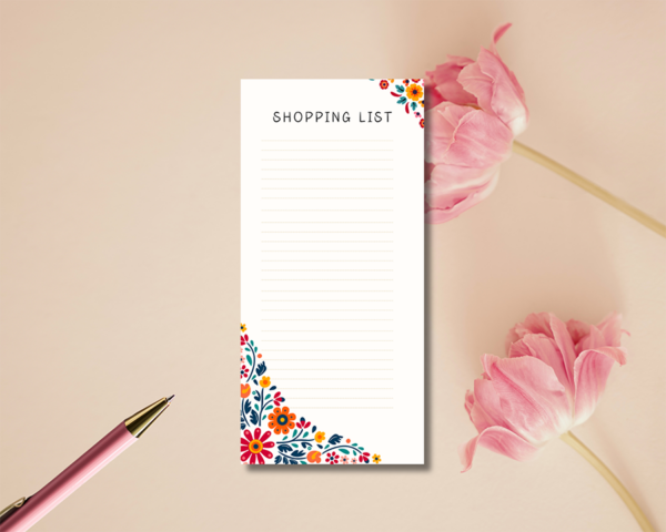 Our retro floral gift set contains: 1 Shopping List (21cm x 10cm) 1 A5 daily to-do list pad with 50 pages (15cm x 21cm) 1 A5 meal planner pad with 50 pages (15cm x 21cm) 1 A4 weekly planner pad with 50 pages (30cm x 21cm) Everything comes packed inside a large letter-sized box.