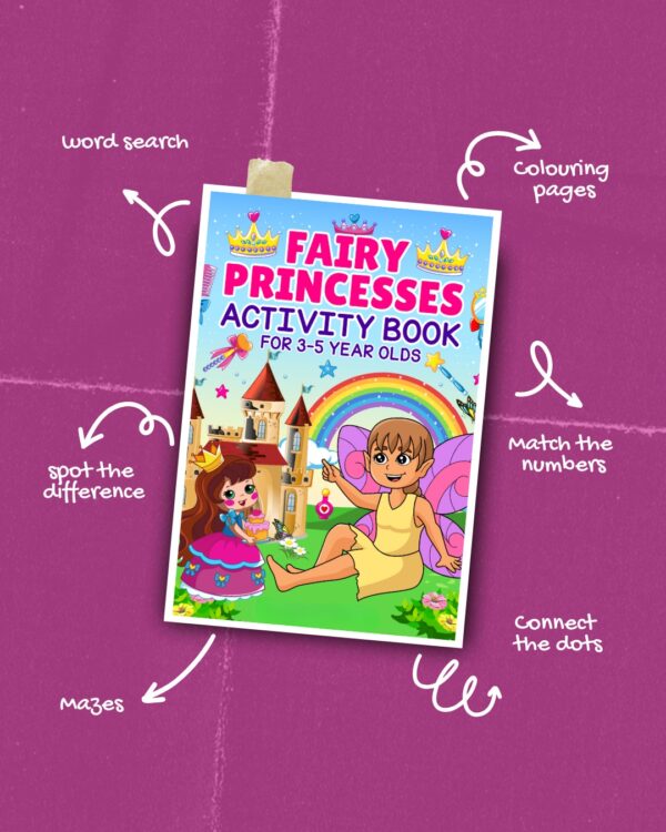 Fairy Princess Activity Book for 3-5 year olds