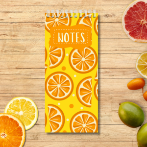 Notebook Spiral Bound 10cm x 21 cm Orange Slices Themed