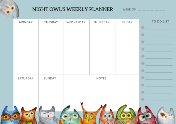 Perfect for all night owls like me (or just an owl lover.) This lovely A4 notepad has 50 sheets of A4 120gsm paper and is glued at the top