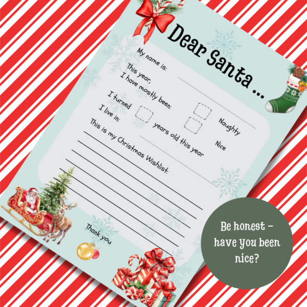 Have you been naughty or nice? Have you made your list? Our letter to Santa set has two pretty A4 pages and one printed DL envelope. Ideal set to make sure Santa knows what and where to deliver to!