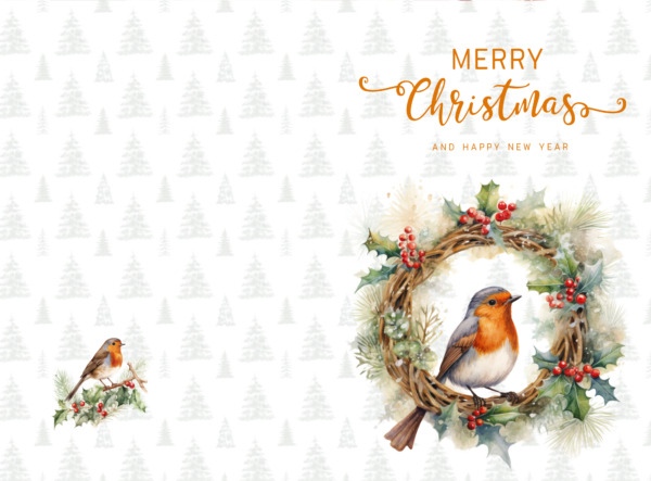 Robin Christmas Card 10 cm x 15cm