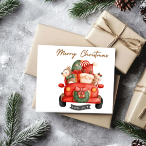 Santa is coming square Christmas Card