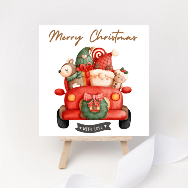 Santa is coming square Christmas Card