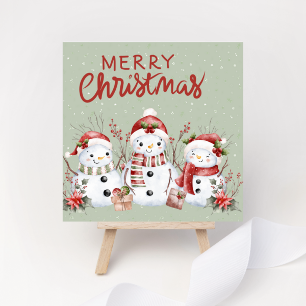 Christmas Card with Snowmen