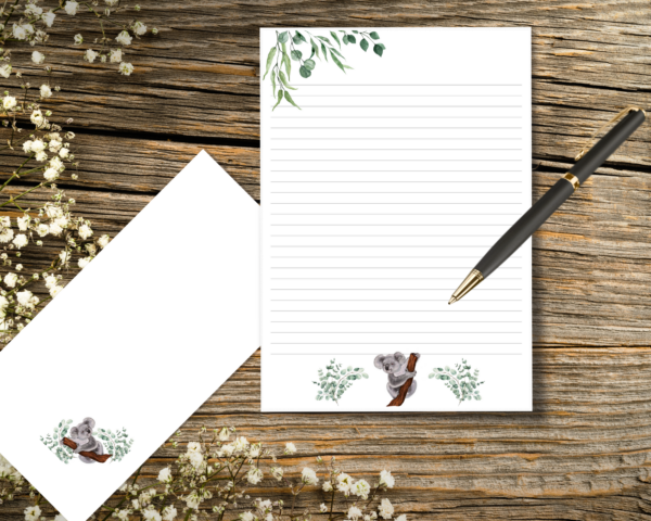 Koala Bear Letter Writing Paper Set