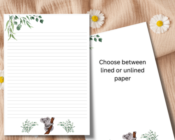 Koala Bear stationary set with 20 letter writing pages and 10 printed envelopes