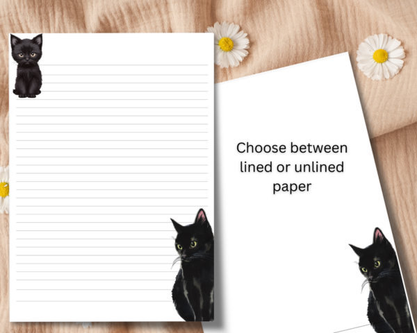 Kitty Cats Letter Writing Set with 20 sheets of A4 printed paper and 10 DL printed envelopes