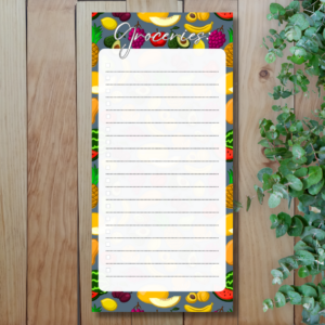 Summer fruit magnetic shopping list notepad