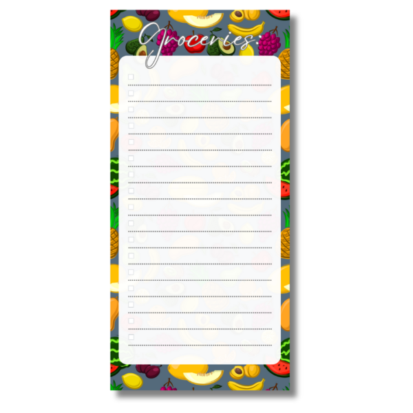 Summer fruit magnetic shopping list notepad